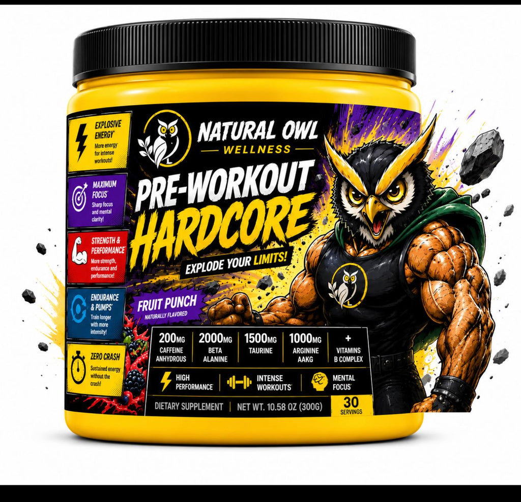 NATURAL OWL PRE -WORKOUT HARDCORE 300G