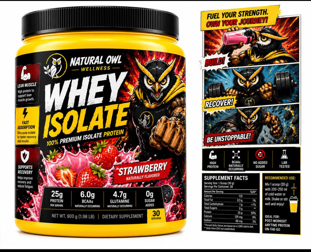 NATURAL OWL WHEY ISOLADA STRANWBERRY