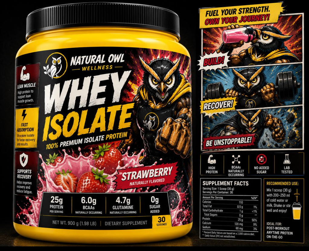 NATURAL OWL WHEY ISOLADA STRANWBERRY
