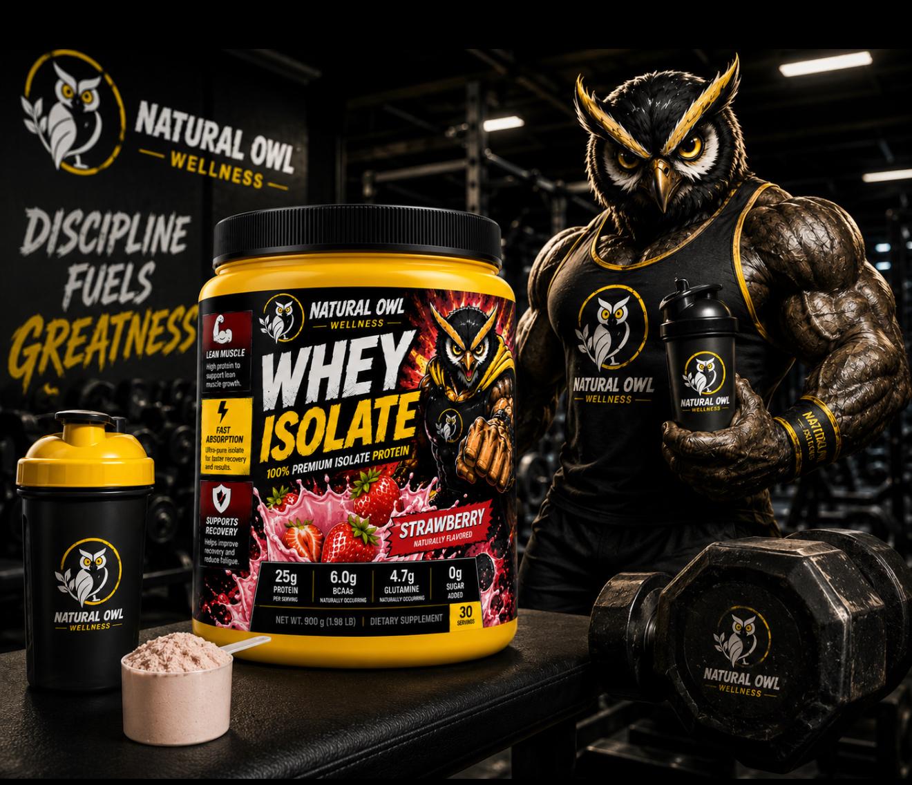 NATURAL OWL WHEY ISOLADA STRANWBERRY